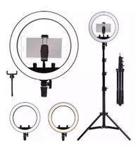 Ring Light De Fotografia Iluminação Led + Tripe 1,6 m Make Ring Light De Fotografia Iluminação Led + Tripe 1,6 m Make