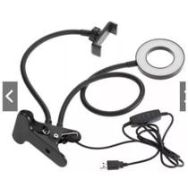 Ring Light De Mesa 6 Polegadas Suporte Articulável Iluminador De Led