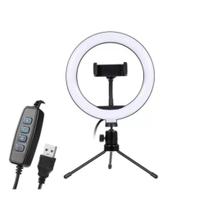 Ring Light De Mesa 8Polegadas Suporte Movel De Celular