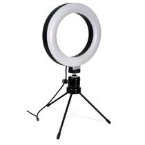 Ring Light De Mesa Com Suporte Para Celular 6 Polegadas 16Cm