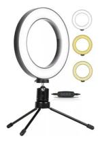 Ring Light De Mesa Iluminador De Led Tripé 6 Polegadas 16cm - Galaxy Ring Light De Mesa Iluminador De Led Tripé 6 Polegadas 16cm - Galaxy