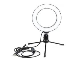 Ring Light De Mesa Iluminador De Led Tripé 6 Polegadas 16cm