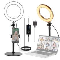 Ring Light de Mesa Neewer 8" com Suporte para iPhone - Ideal para Gravação de Vídeo