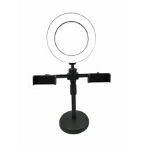 Ring Light de Mesa Tripé Com 2 Suporte Celular Portátil Ws-868