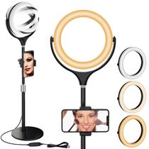 Ring Light de Mesa Yarrashop 8 Polegadas com Suporte para Celular