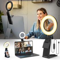 Ring Light Evershop para Laptop com Suporte de Mesa e Clip