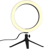 Ring Light Geniali 10 Polegadas 26Cm Com Tripé Mesa Suporte Ring Light Geniali 10 Polegadas 26Cm Com Tripé Mesa Suporte