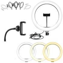Ring Light Grande 10 Polegadas 26cm Arco Iluminador Sem Tripé Anel De Luz Led Para Gravação Live Fotos Videos Videomaker USB Bivolt 110V/220V