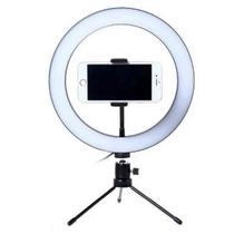 Ring Light Iluminador 26Cm+ Mini Tripé Da Mesa+Tripe 2.M