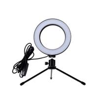 Ring Light Iluminador 6 Polegadas 16Cm Usb Led Tripé Mesa