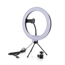 Ring Light Iluminador 8 polegadas com Tripé De Mesa Luz Led