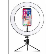 Ring Light Iluminador 8 Polegadas + Tripé De Mesa + Suporte Celular Envio 24H