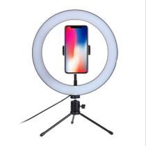 Ring Light Iluminador 8 Polegados Para Celular Com Tripe+suporte de celular - TTB
