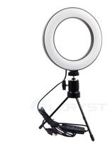 Ring Light Iluminador De Led C/ Tripe Usb 16cm Videos E Foto 6 polegadas