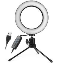 Ring Light Iluminador De Led Com Tripé 6 polegadas