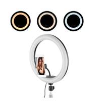 Ring Light Iluminador Led 13 Polegadas Com Tripé e Suporte Para Celular Controle de Iluminação