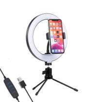 Ring Light Iluminador Led 8" Tripé De Mesa - Lelong