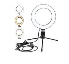 Ring Light Iluminador Luz Led Selfie Tripé Mesa - JK Ring Light Iluminador Luz Led Selfie Tripé Mesa - JK