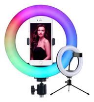 Ring Light Iluminador Rgb 20cm 8 Polegadas+mini Tripe