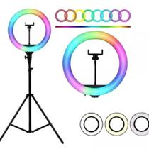 Ring Light Iluminador Rgb Com Tripé 2M 12