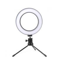 Ring Light Led 6 Polegadas Com Tripé Mesa + Dimer Cores