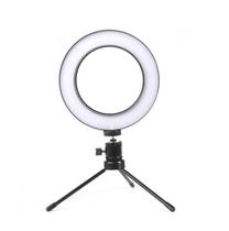 Ring Light Led 6 Polegadas Com Tripé Mesa + Dimer Cores