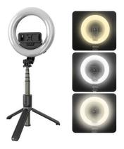 Ring Light Led Anel 13 Cm Bastão Tripé Celular Iluminador