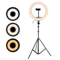 Ring Light Led Bicolor 26Cm M26 Com Suporte E Tripé 1,90M