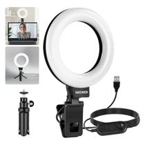 Ring Light LED Bicolor Neewer BR60 3000-6000K Com Clipe e Mini Tripé