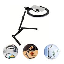 Ring Light LED Bicolor TudoPraFoto + Tripé 30cm + Base