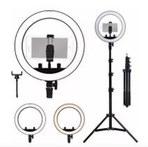 Ring Light Led Circular Iluminador 26Cm + Tripé 160Cm