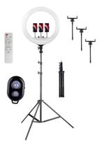 Ring Light Led Grande Iluminador 46cm 18 Polegadas Tripé Controle