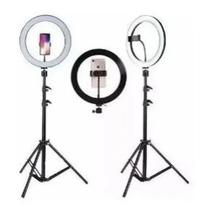 Ring Light Led Iluminador 26cm Completo 2,1m Tripé 210cm