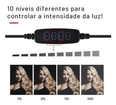 Ring Light Led Iluminador 30Cm Forte E Completo Tripé 360º