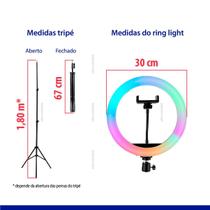 Ring Light Led Luz Gravar Vídeo Maquiagem Colorido Rgb33 Ring Light Led Luz Gravar Vídeo Maquiagem Colorido Rgb33
