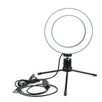 Ring Light Led Mesa Iluminador Pequena Tripé 6 Polegada 16cm - FY Ring Light Led Mesa Iluminador Pequena Tripé 6 Polegada 16cm - FY