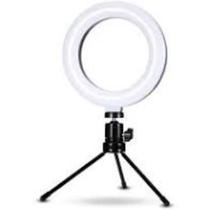 Ring Light Led Mesa Iluminador Pequena Tripé 6 Polegada 16Cm