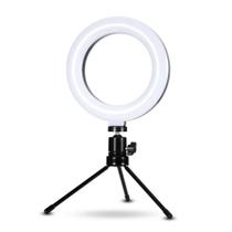 Ring Light Led Mesa Iluminador Pequena Tripé 6 Polegada 16Cm