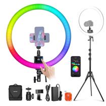Ring Light LED Neewer SRP18C RGB 55W 3700lux - com Suporte e Tripé