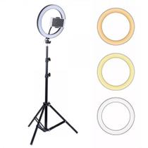Ring Light Led Portátil 26cm Suporte Celular 10 Polegadas + Tripé 2,10m Ring Light Led Portátil 26cm Suporte Celular 10 Polegadas + Tripé 2,10m