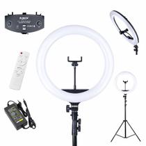 Ring Light LED Profissional 14 pol Tripé 2,1m Luz 3 Tons Inland Sounds Ring Light LED Profissional 14 pol Tripé 2,1m Luz 3 Tons Inland Sounds