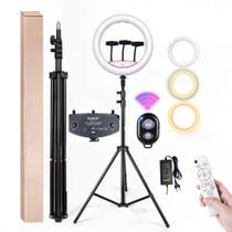 Ring Light Led Profissional Grande 36 Cm Com Tripé Controle