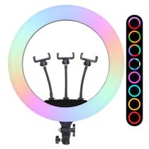 Ring Light Led Rgb Iluminador 45Cm Suporte Celular Cxb 460