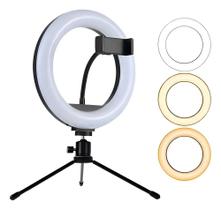 Ring Light Lucacell 20cm com Tripé de Mesa USB Luz Fria Morn Ring Light Lucacell 20cm com Tripé de Mesa USB Luz Fria Morn