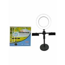 Ring Light Mesa 6 Polegadas com 2 Suportes Celular Ajustável