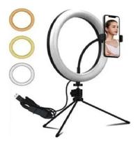 Ring Light Mesa Suporte Led 20cm Tripe Usb Ate 6000k 8p