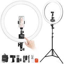 Ring Light Neewer Advanced 18 LEDs com Tripé para iPhone - Preto