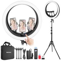 Ring Light Neewer RP19H 19 Polegadas com Suporte e 3 Suportes para Celular