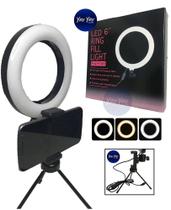 Ring light portátil de mesa com suporte de celular - RING FILL LIGHT