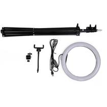 Ring Light Portátil Iluminador Led Usb 26Cm + Tripé